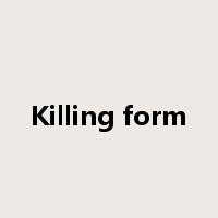 Killing form是什么意思