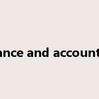 finance and accounting是什么意思