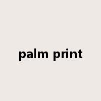 palm print是什么意思
