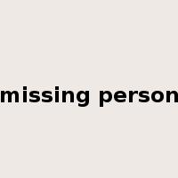 missing person是什么意思