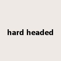 hard headed是什么意思