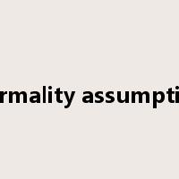 normality assumption是什么意思