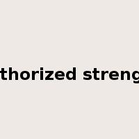 authorized strength是什么意思