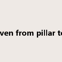 be driven from pillar to post是什么意思