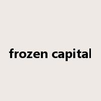 frozen capital是什么意思