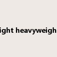 light heavyweight是什么意思