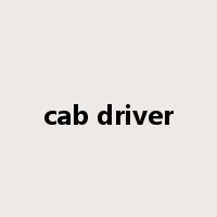 cab driver是什么意思