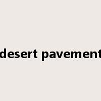 desert pavement是什么意思