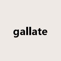 gallate是什么意思