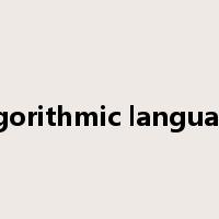 algorithmic language是什么意思