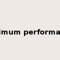 optimum performance是什么意思