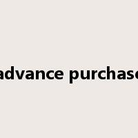 advance purchase是什么意思
