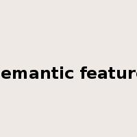 semantic feature是什么意思