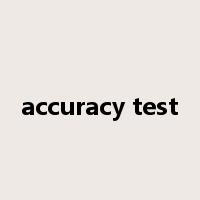 accuracy test是什么意思