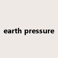 earth pressure是什么意思