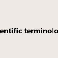 scientific terminology是什么意思