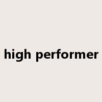 high performer是什么意思