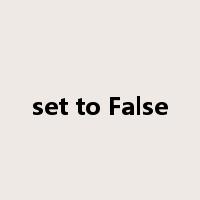 set to False是什么意思