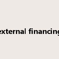 external financing是什么意思