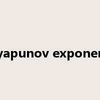 Lyapunov exponent是什么意思