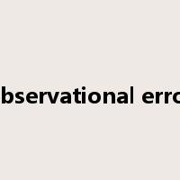 observational error是什么意思