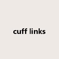cuff links是什么意思