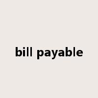 bill payable是什么意思