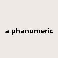 alphanumeric是什么意思