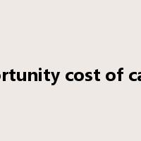 opportunity cost of capital是什么意思