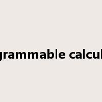 programmable calculator是什么意思