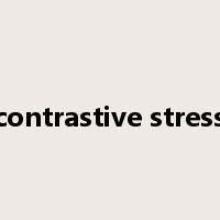 contrastive stress是什么意思
