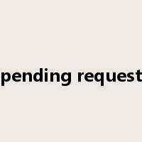 pending request是什么意思