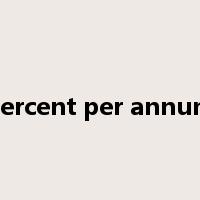 percent per annum是什么意思