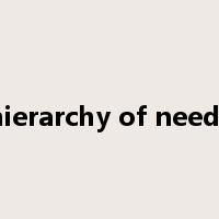 hierarchy of needs是什么意思