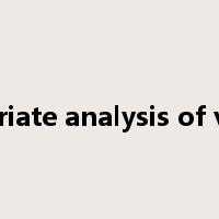 multivariate analysis of variance是什么意思