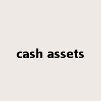 cash assets是什么意思