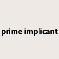 prime implicant是什么意思