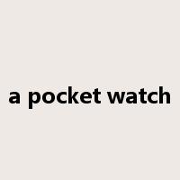 a pocket watch是什么意思