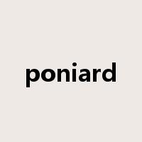 poniard是什么意思