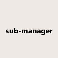 sub-manager是什么意思