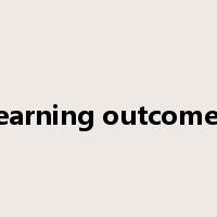 learning outcomes是什么意思