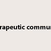 therapeutic community是什么意思