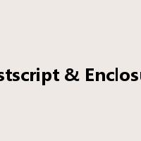 Postscript & Enclosure是什么意思