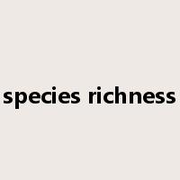 species richness是什么意思