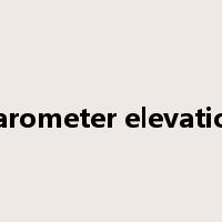 barometer elevation是什么意思
