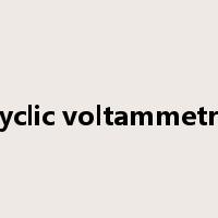 cyclic voltammetry是什么意思
