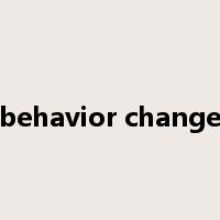 behavior change是什么意思