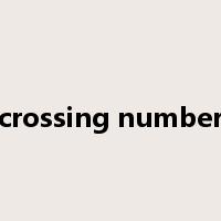crossing number是什么意思