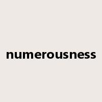 numerousness是什么意思