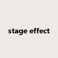stage effect是什么意思